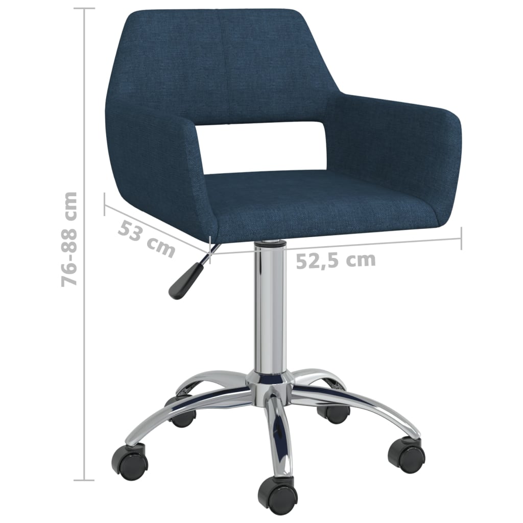 Bürostuhl Drehbar Blau Stoff