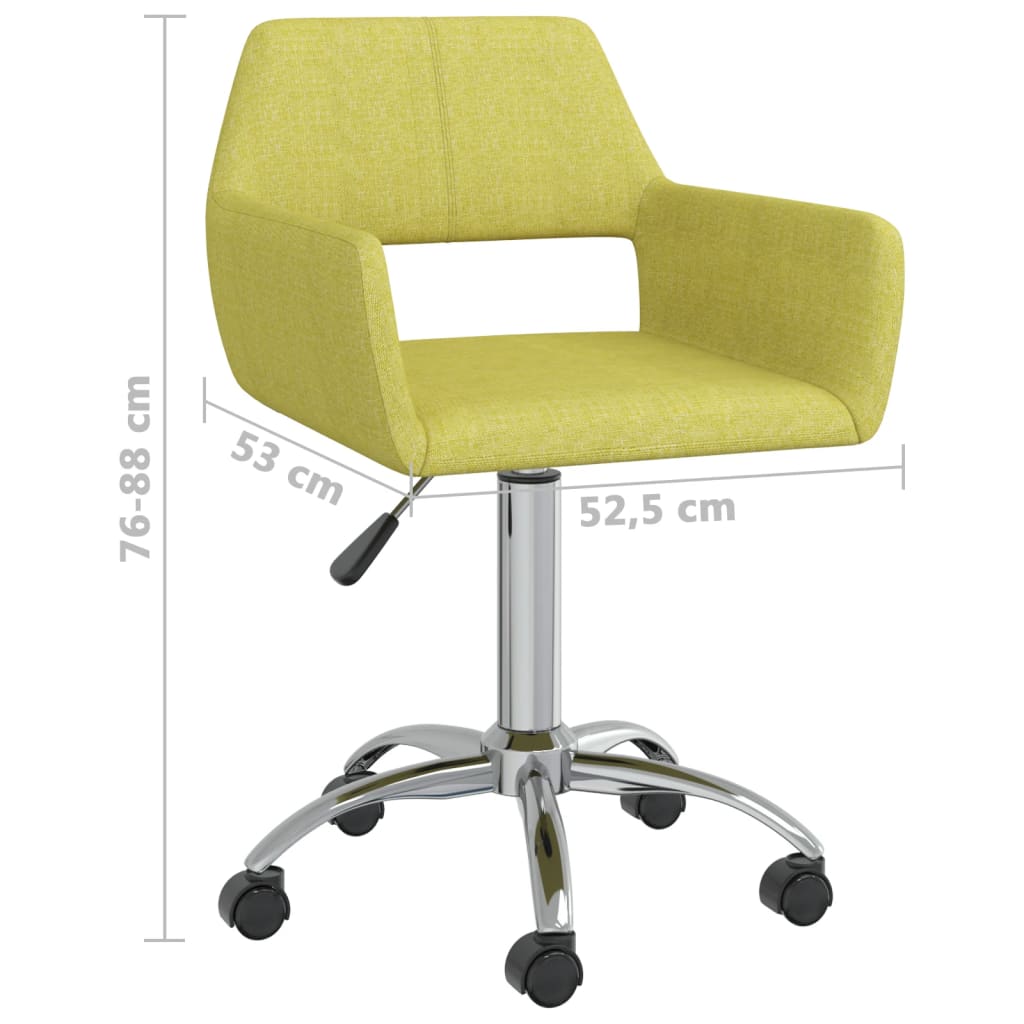 Bürostuhl Drehbar Grün Stoff