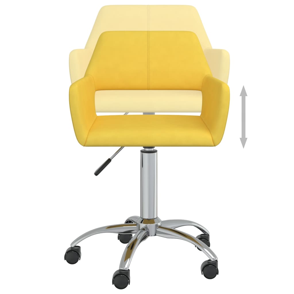 Bürostuhl Drehbar Gelb Stoff