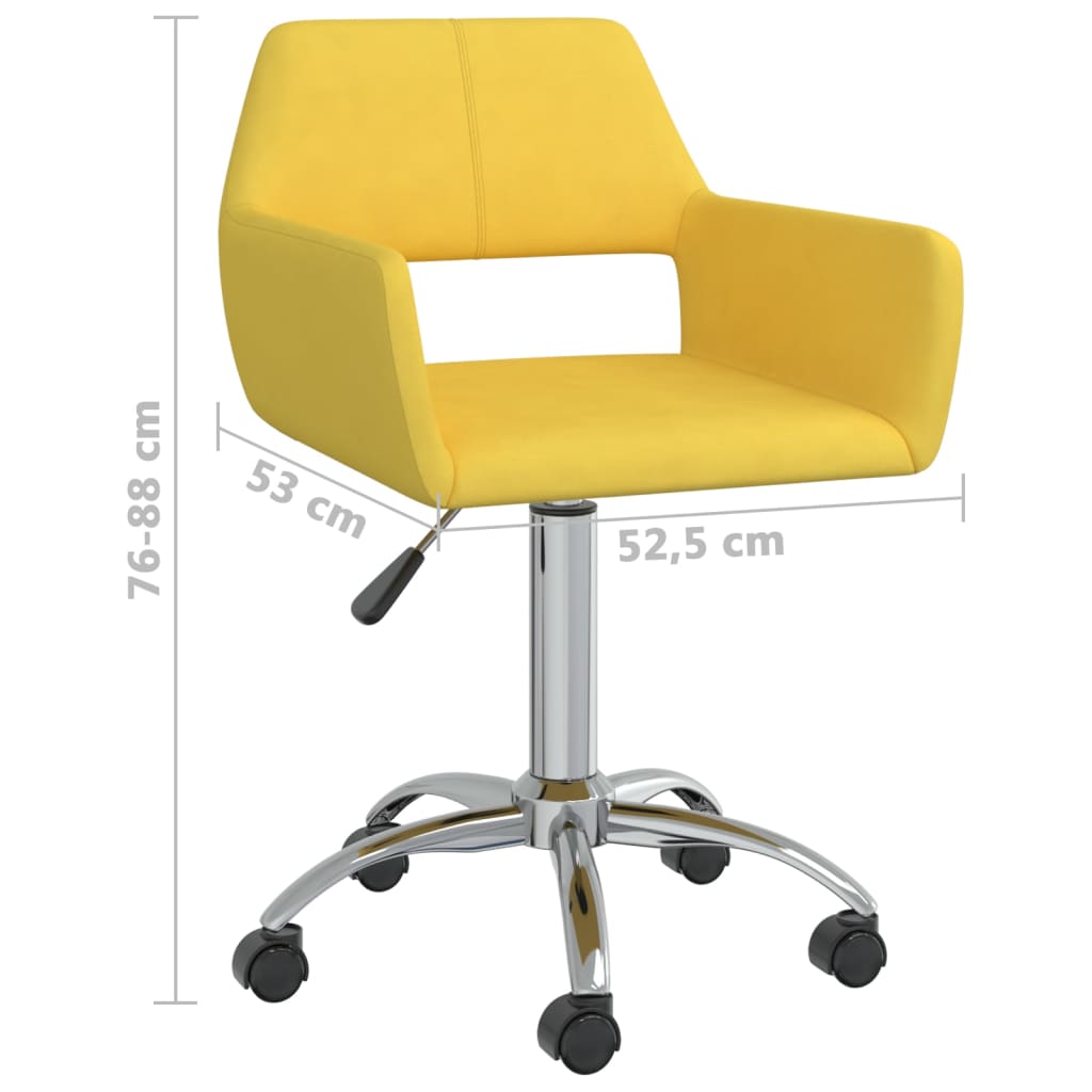 Bürostuhl Drehbar Gelb Stoff