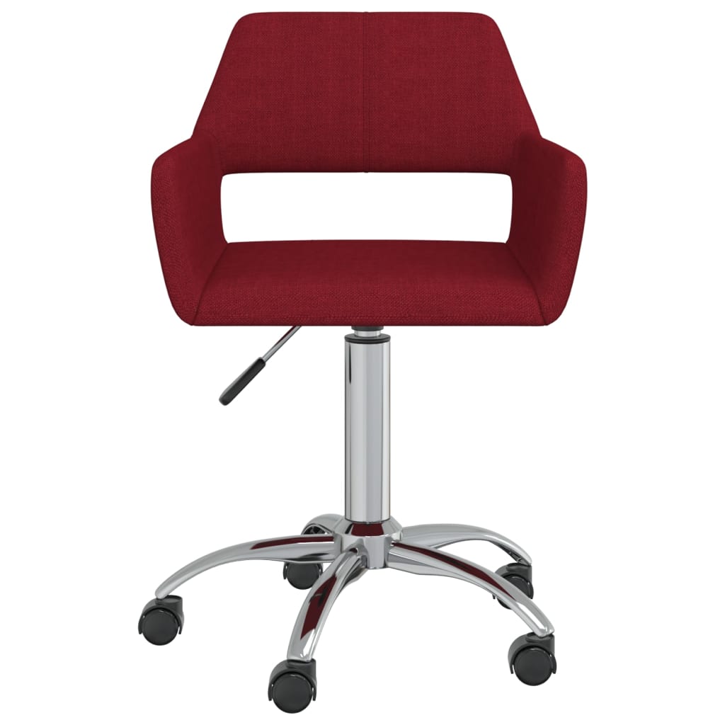 Bürostuhl Drehbar Weinrot Stoff
