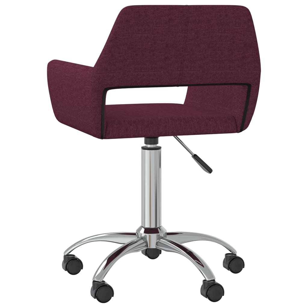 Bürostuhl Drehbar Lila Stoff