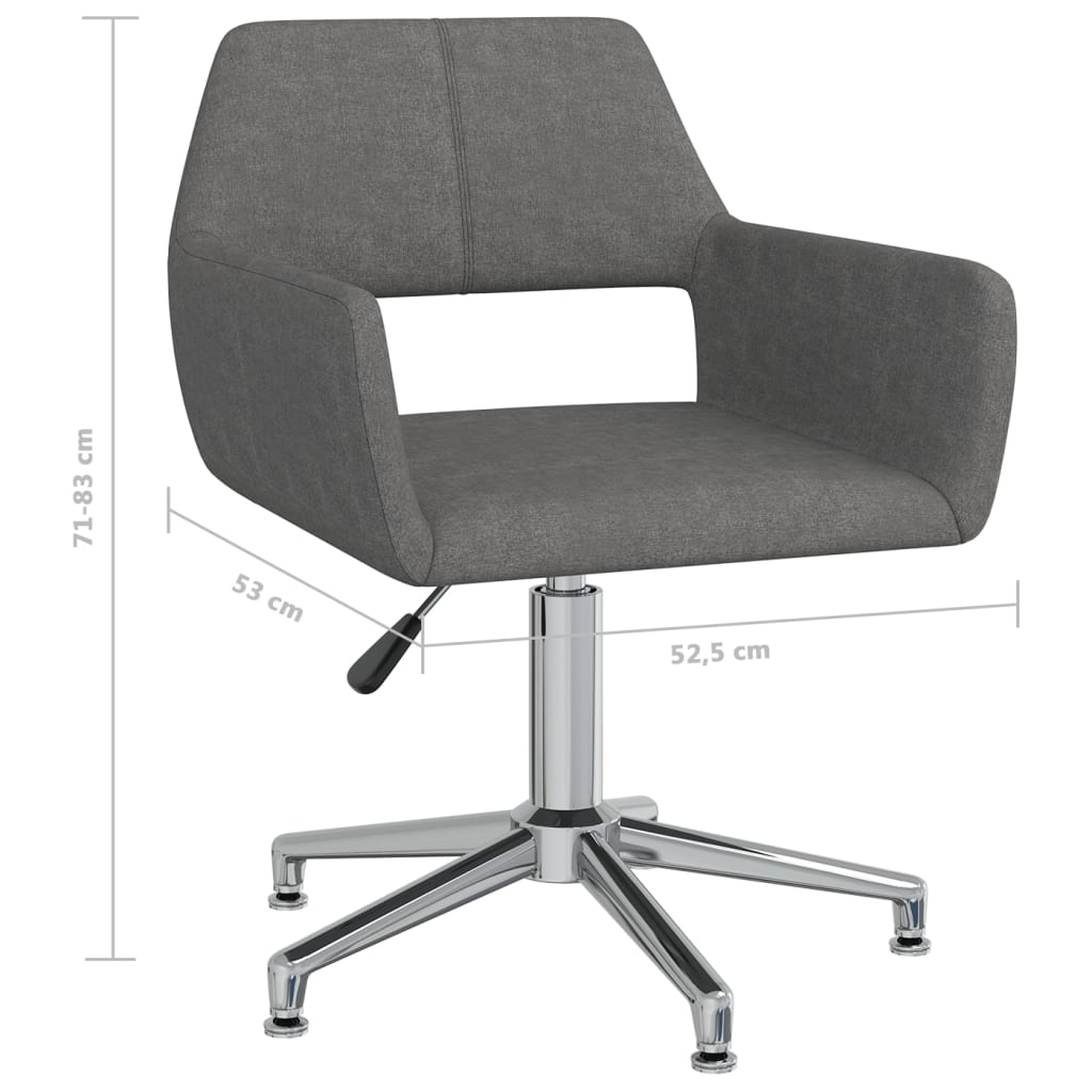 Bürostuhl Drehbar Dunkelgrau Stoff