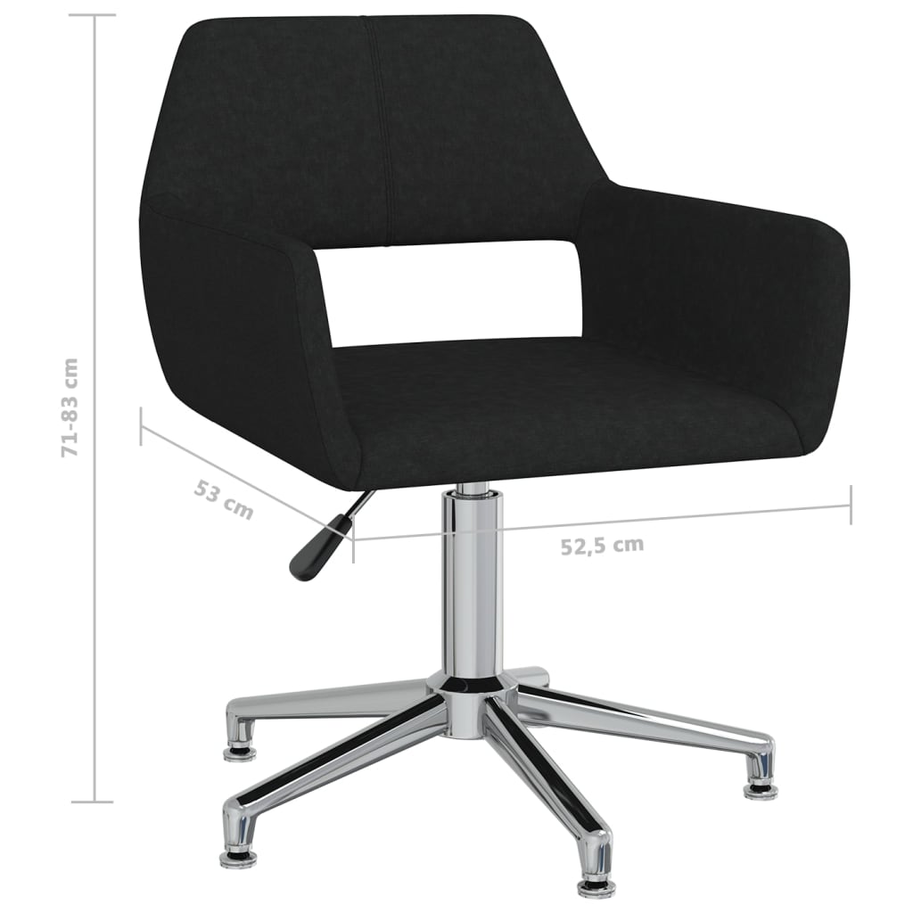 Bürostuhl Drehbar Schwarz Stoff