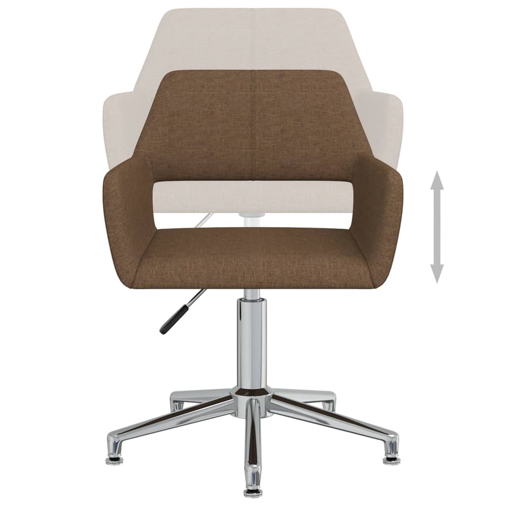 Bürostuhl Drehbar Braun Stoff