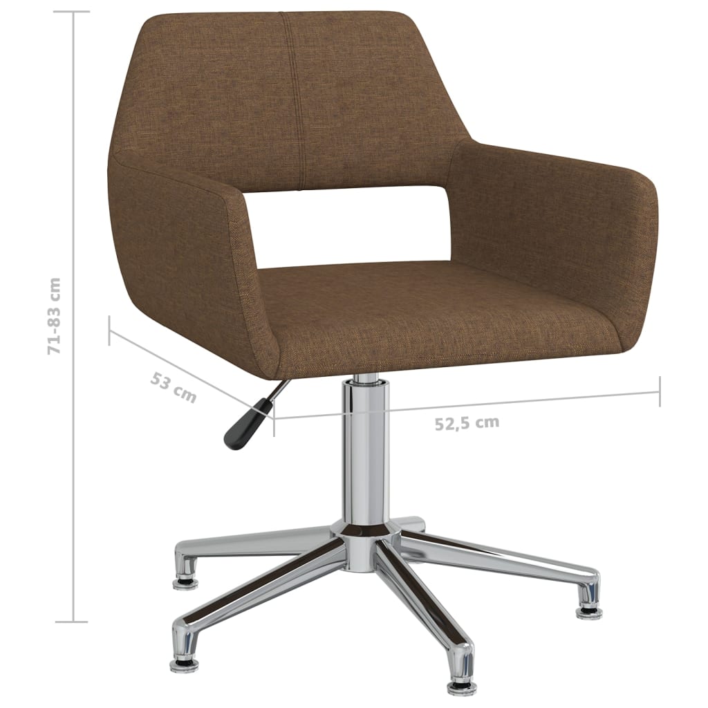 Bürostuhl Drehbar Braun Stoff