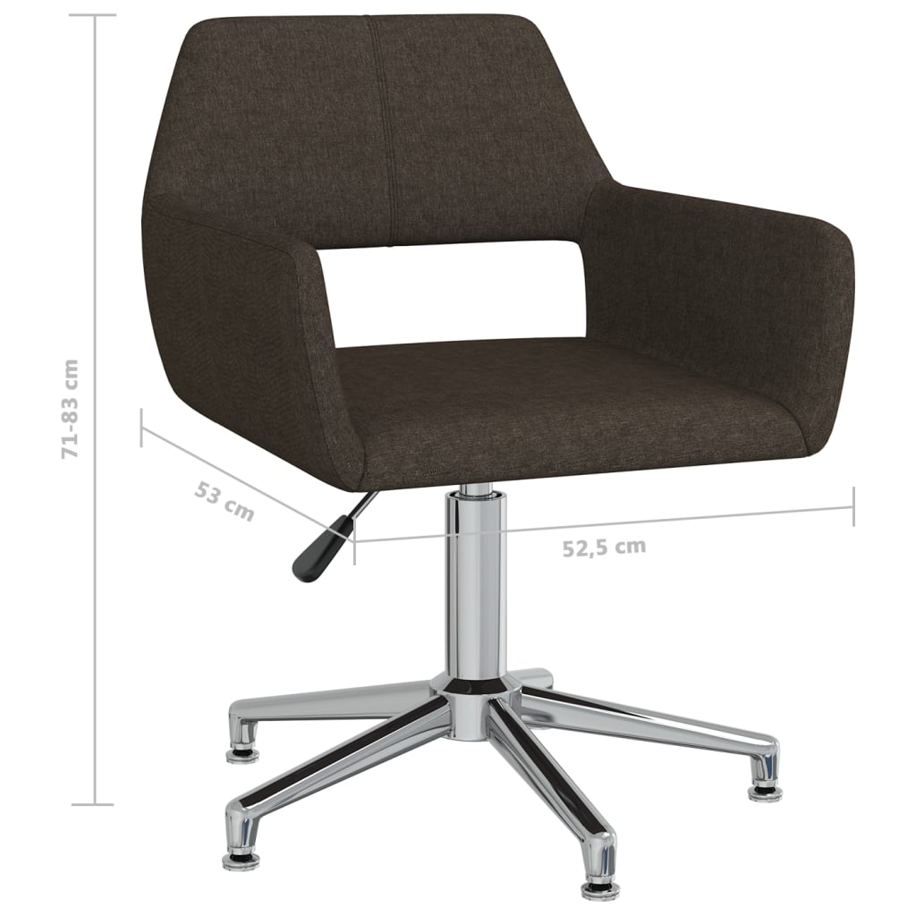 Bürostuhl Drehbar Dunkelbraun Stoff