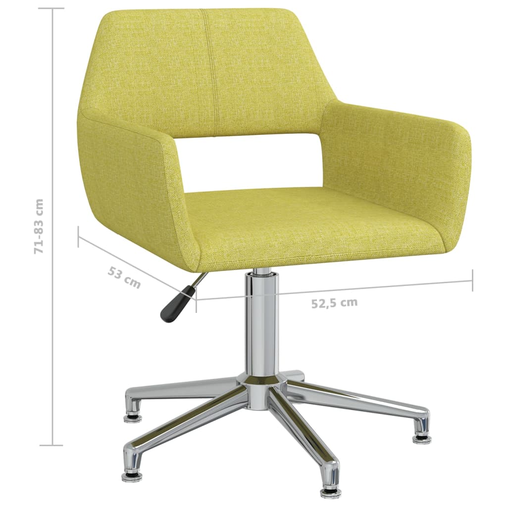 Bürostuhl Drehbar Grün Stoff