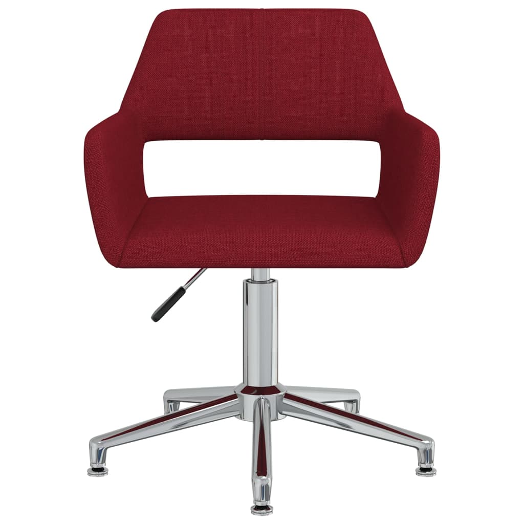 Bürostuhl Drehbar Weinrot Stoff