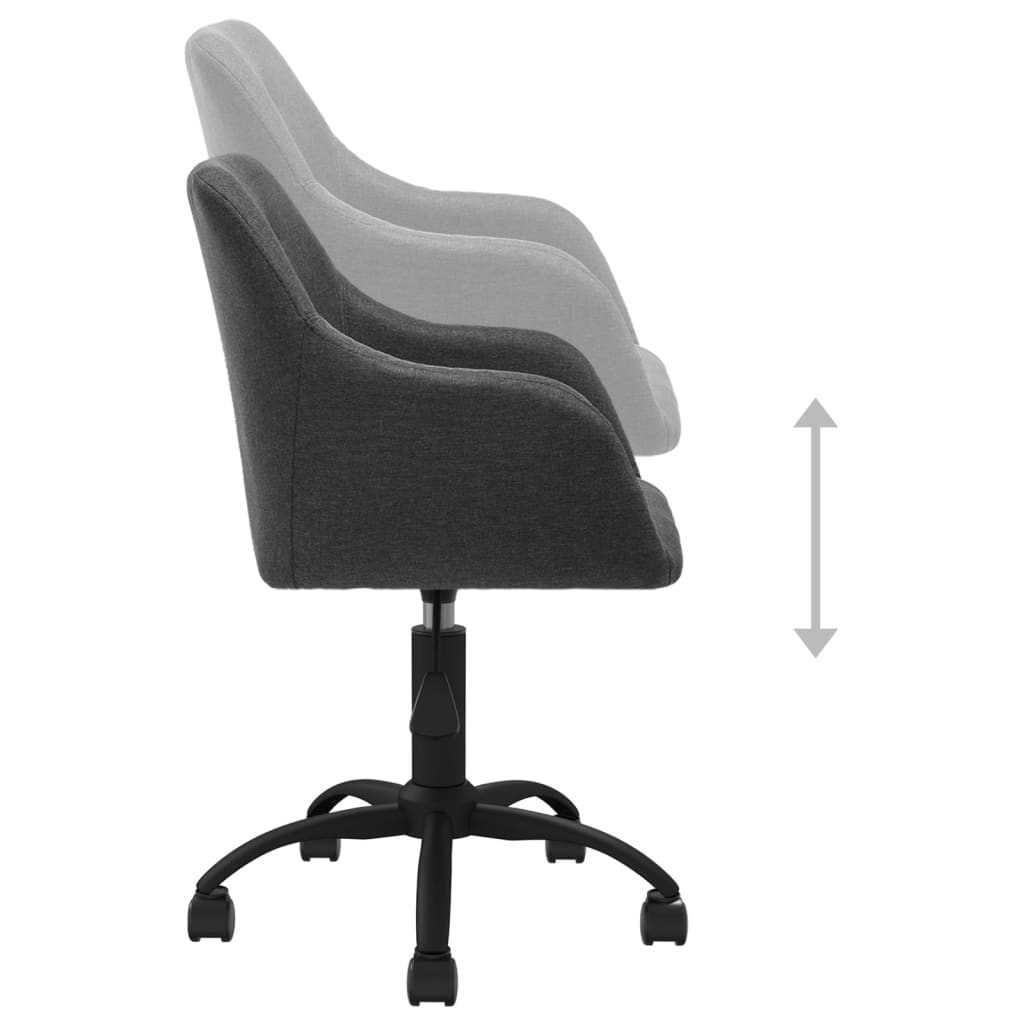 Bürostuhl Drehbar Dunkelgrau Stoff