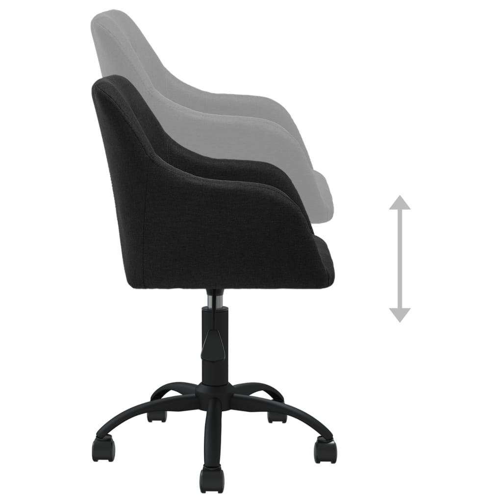 Bürostuhl Drehbar Schwarz Stoff