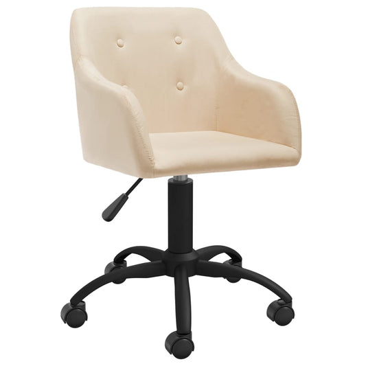 Bürostuhl Drehbar Creme Stoff