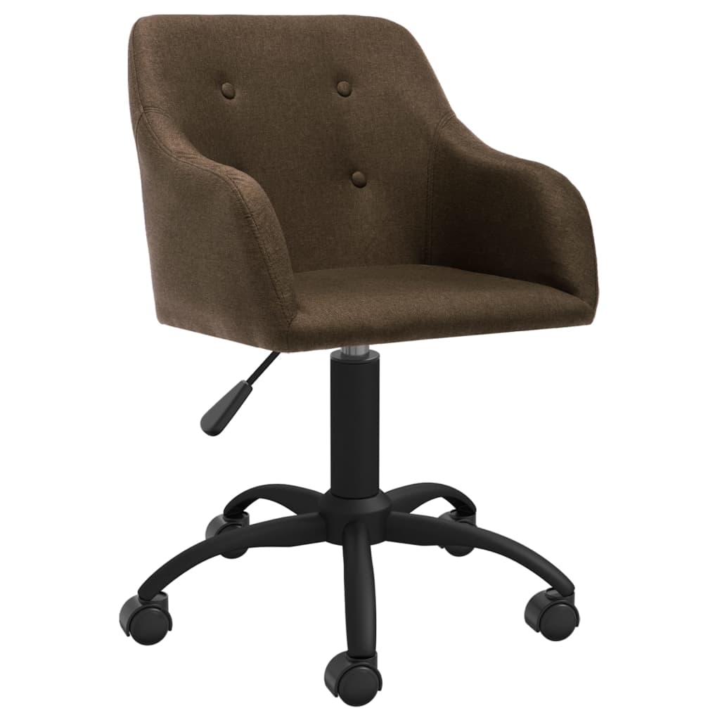 Bürostuhl Drehbar Dunkelbraun Stoff