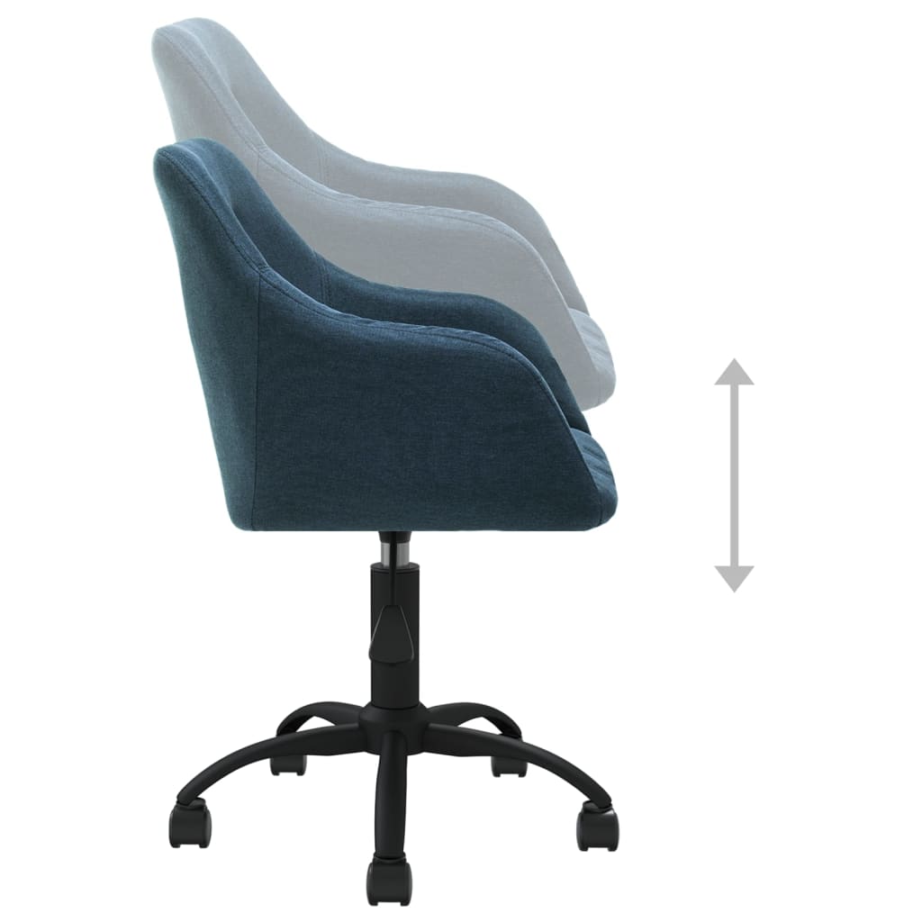 Bürostuhl Drehbar Blau Stoff