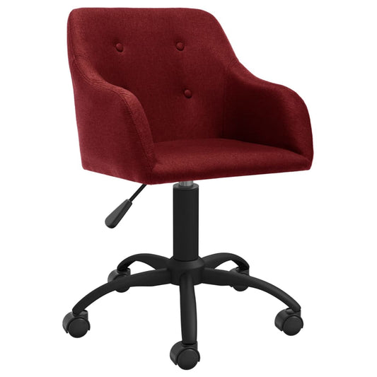 Bürostuhl Drehbar Weinrot Stoff