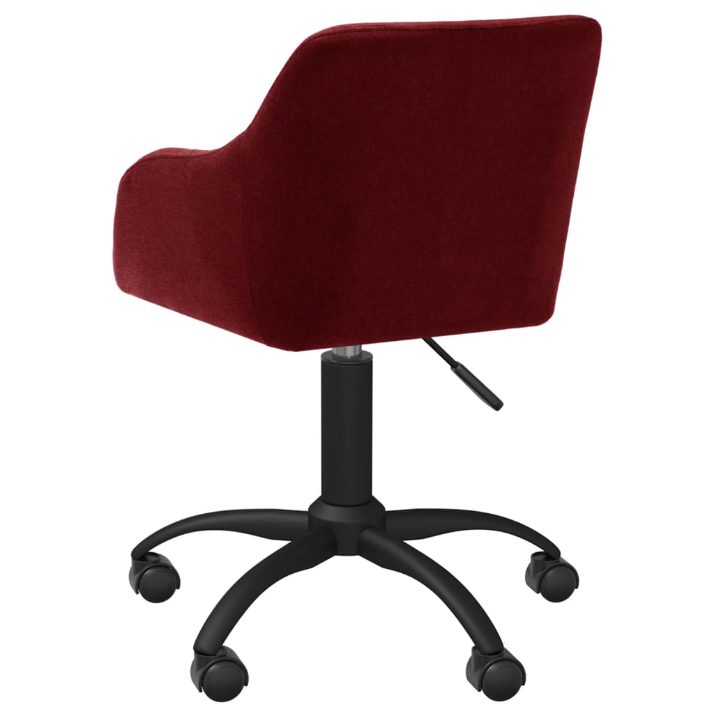 Bürostuhl Drehbar Weinrot Stoff