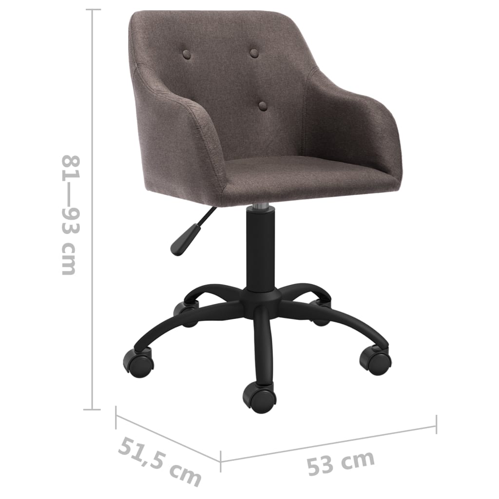 Bürostuhl Drehbar Taupe Stoff