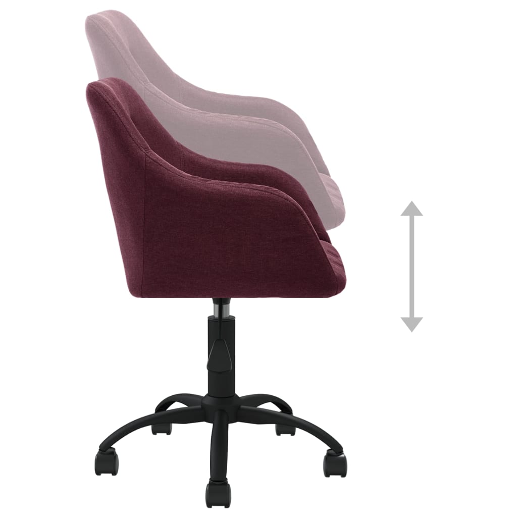 Bürostuhl Drehbar Lila Stoff
