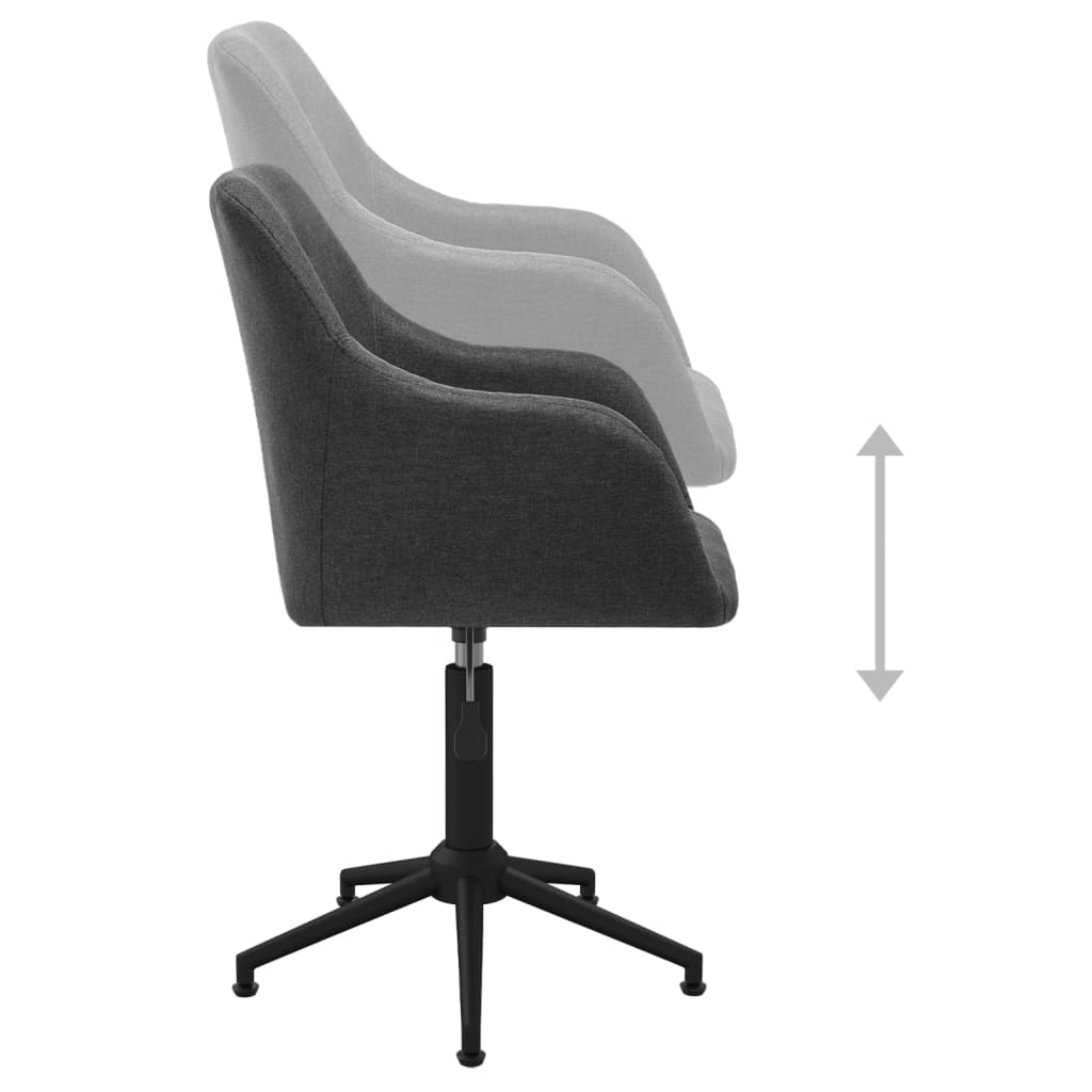 Bürostuhl Drehbar Dunkelgrau Stoff