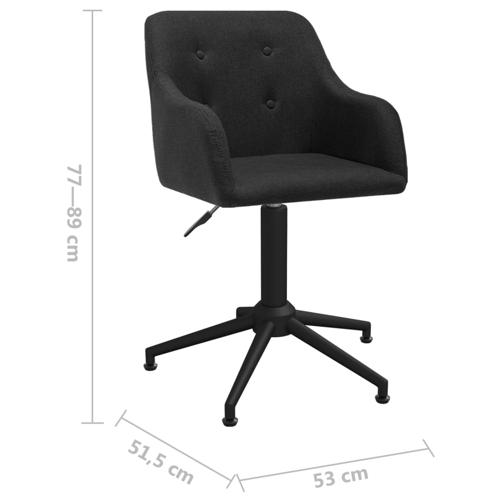 Bürostuhl Drehbar Schwarz Stoff