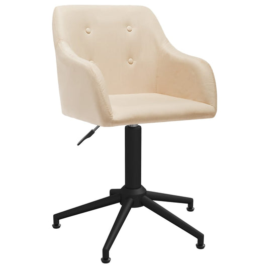 Bürostuhl Drehbar Creme Stoff