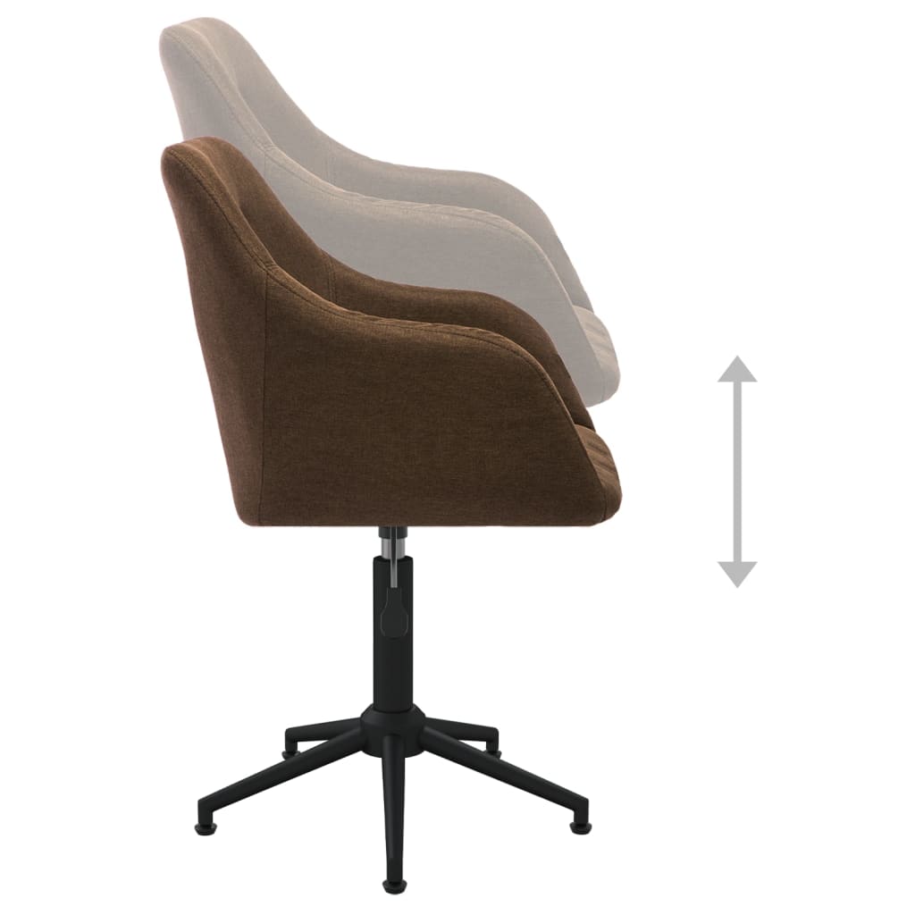 Bürostuhl Drehbar Braun Stoff