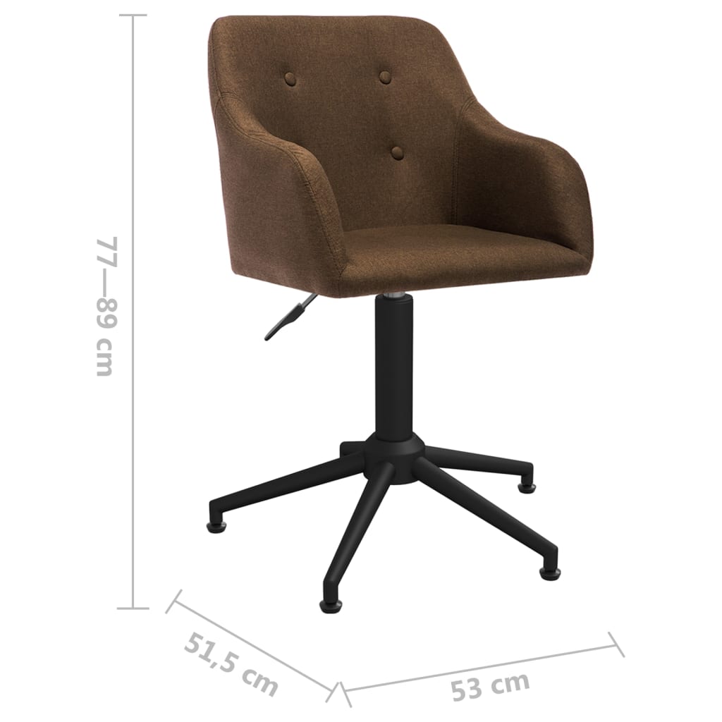 Bürostuhl Drehbar Braun Stoff