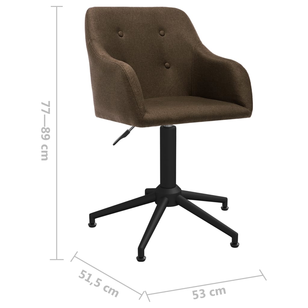 Bürostuhl Drehbar Dunkelbraun Stoff