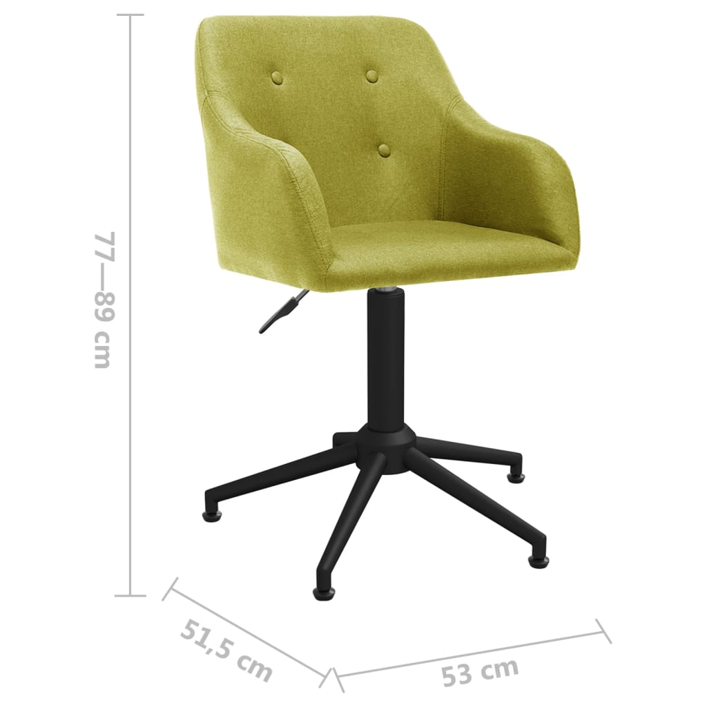 Bürostuhl Drehbar Grün Stoff