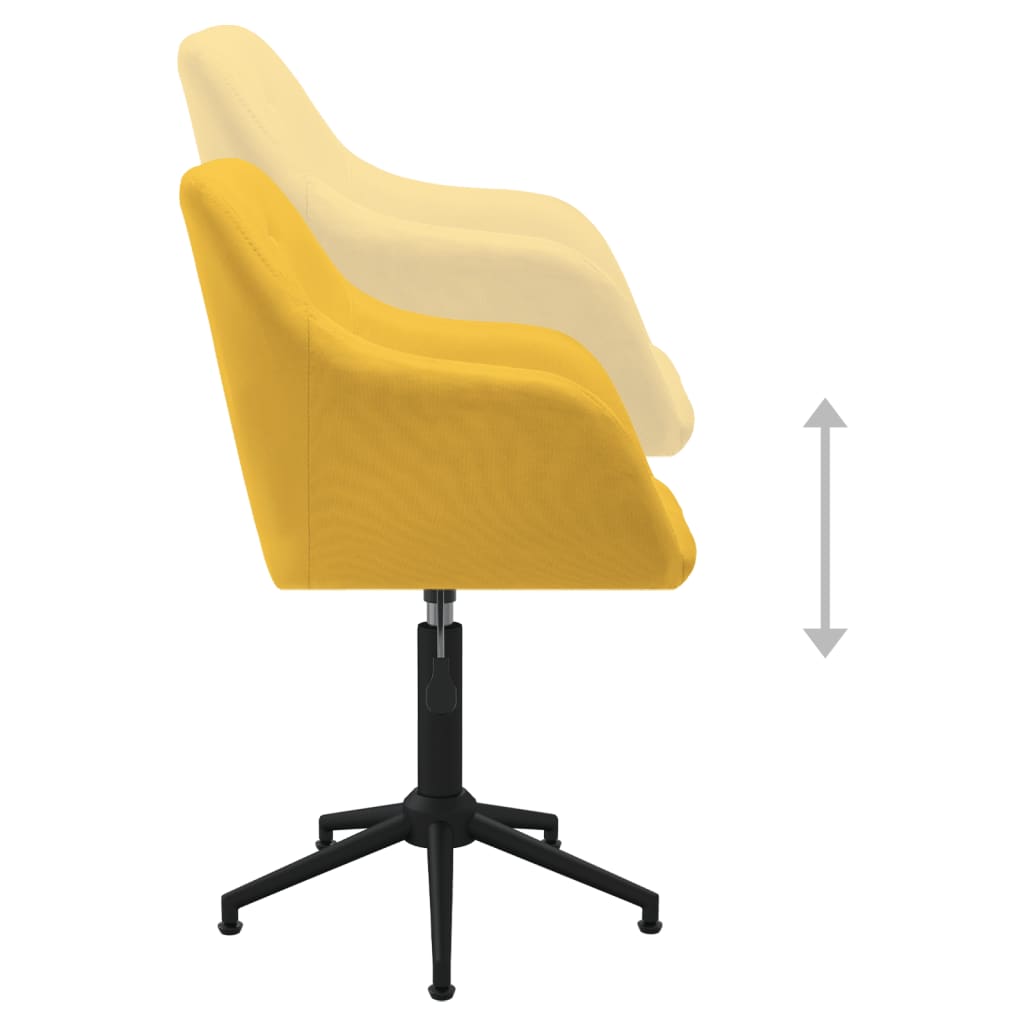 Bürostuhl Drehbar Gelb Stoff