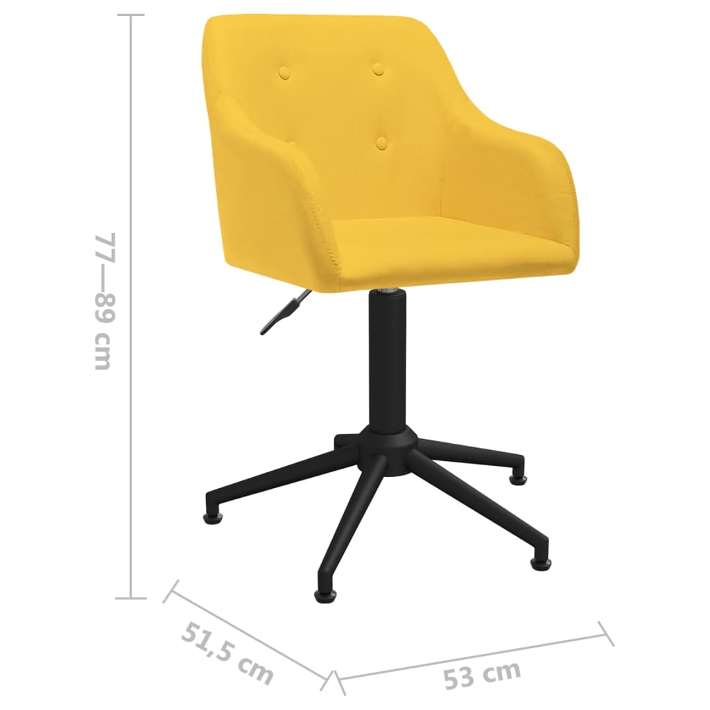 Bürostuhl Drehbar Gelb Stoff