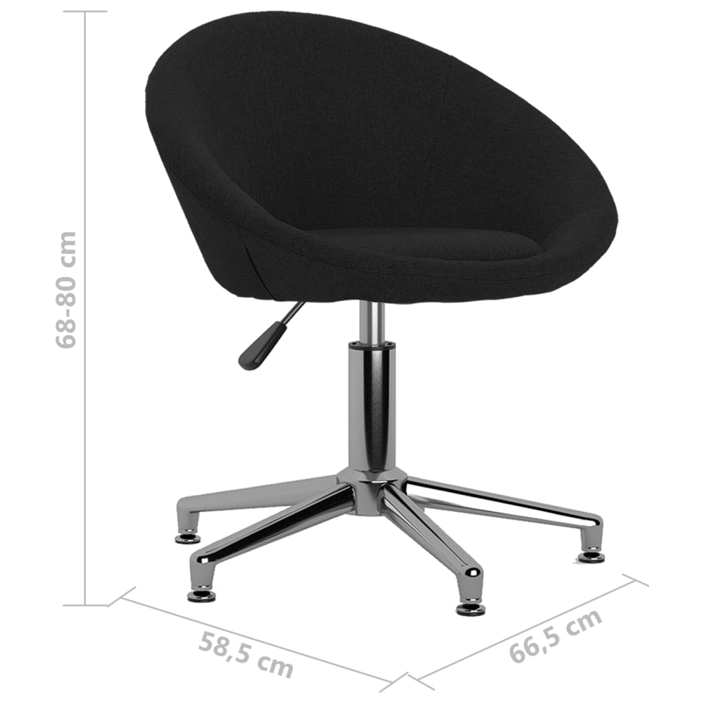 Bürostuhl Drehbar Schwarz Stoff
