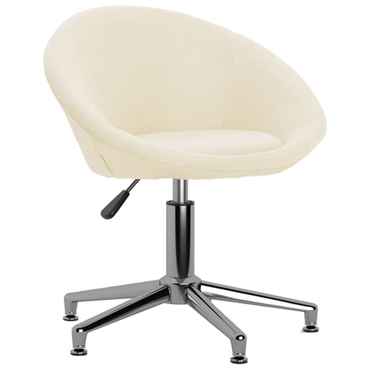 Bürostuhl Drehbar Creme Stoff