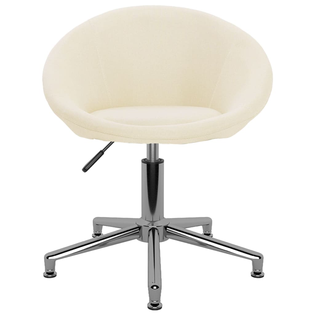 Bürostuhl Drehbar Creme Stoff
