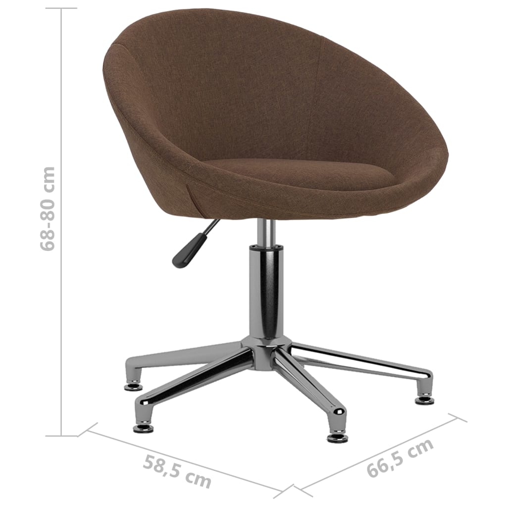 Bürostuhl Drehbar Braun Stoff