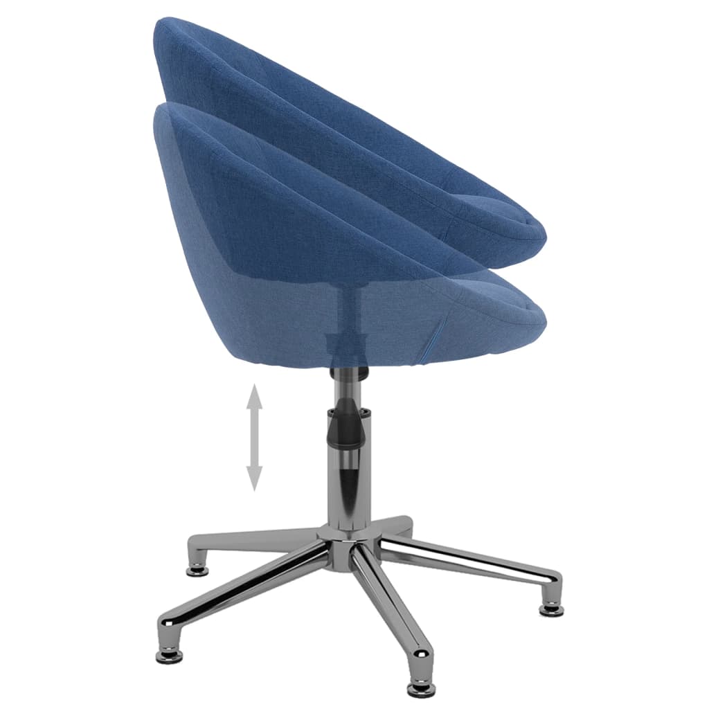 Bürostuhl Drehbar Blau Stoff