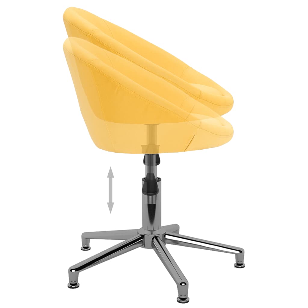 Bürostuhl Drehbar Gelb Stoff