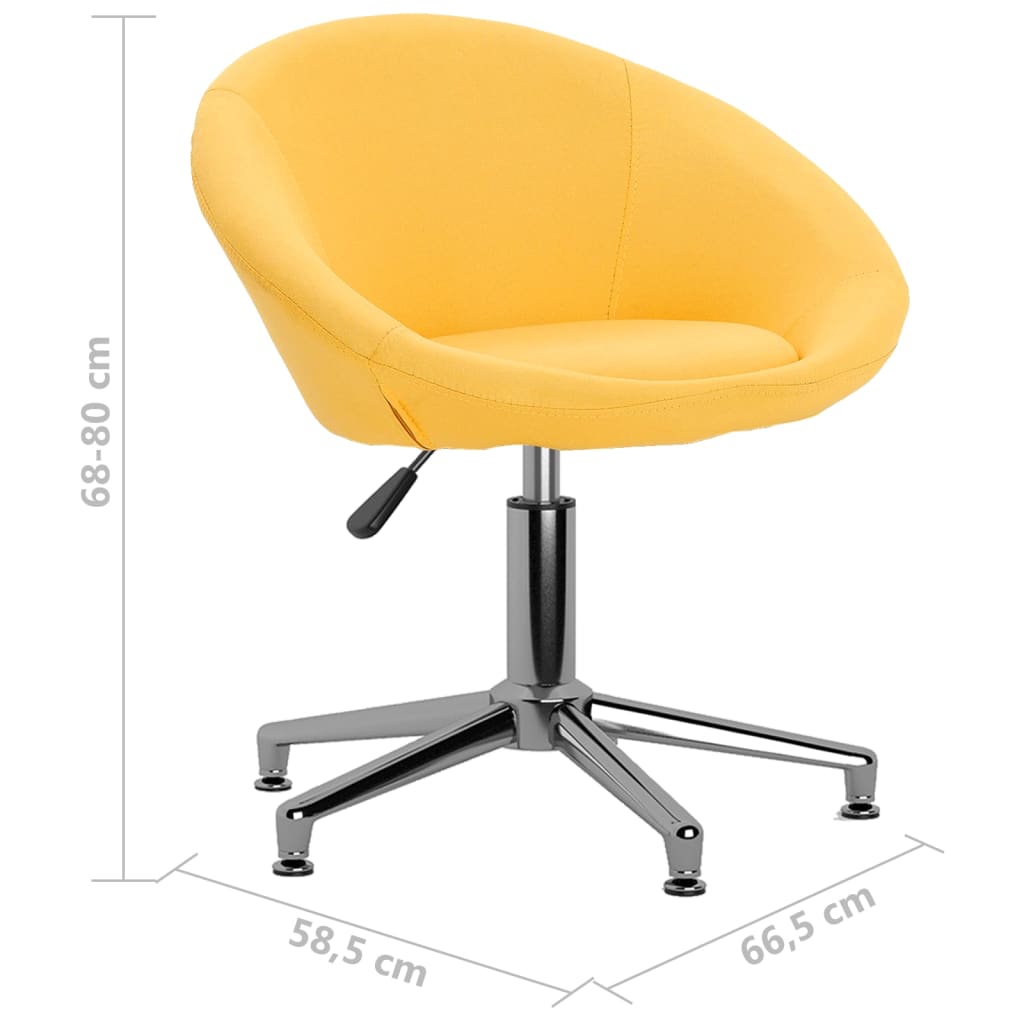 Bürostuhl Drehbar Gelb Stoff