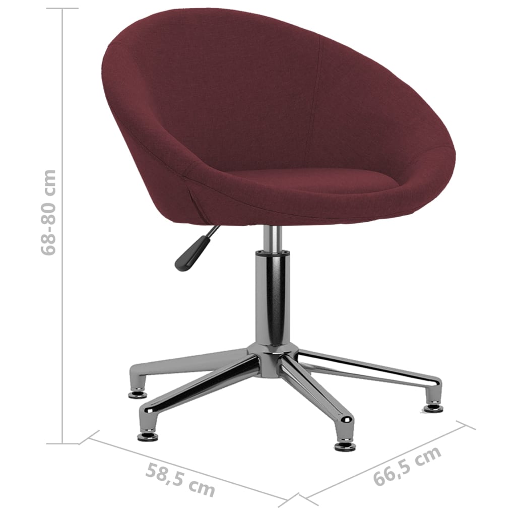Bürostuhl Drehbar Lila Stoff