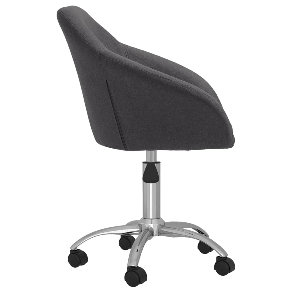 Bürostuhl Drehbar Dunkelgrau Stoff