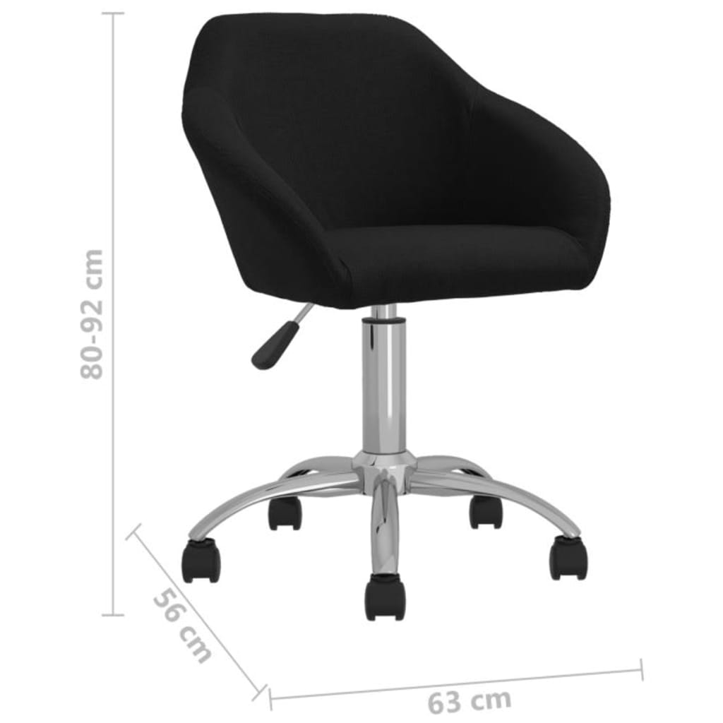 Bürostuhl Drehbar Schwarz Stoff
