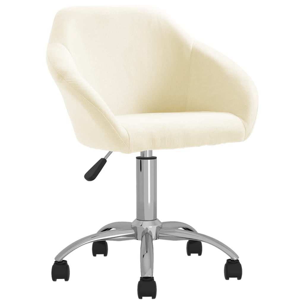 Bürostuhl Drehbar Creme Stoff