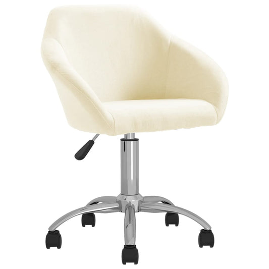 Bürostuhl Drehbar Creme Stoff