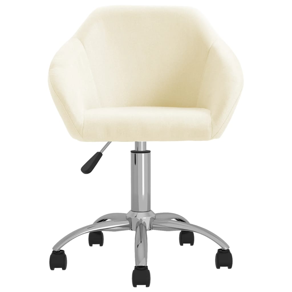 Bürostuhl Drehbar Creme Stoff