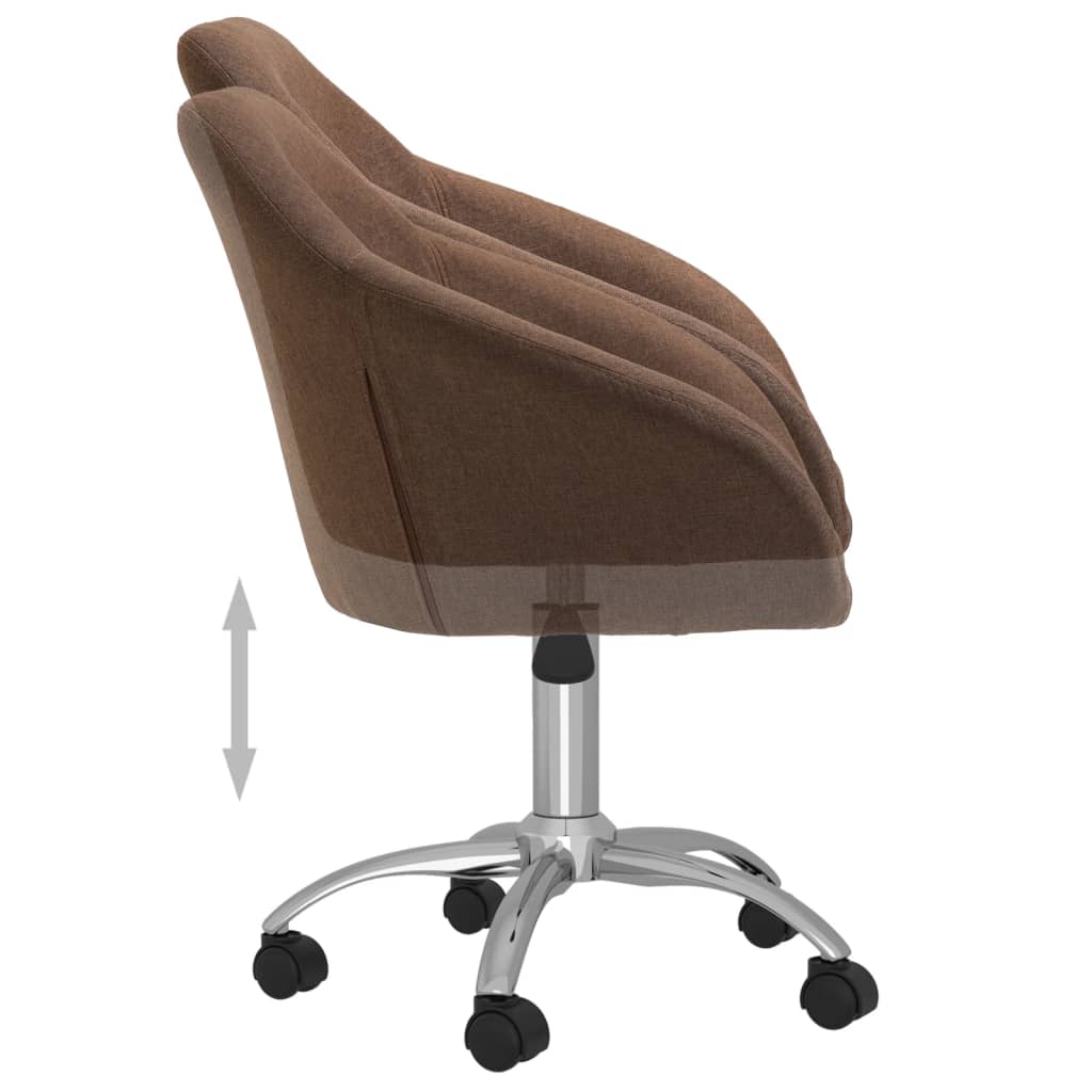 Bürostuhl Drehbar Braun Stoff