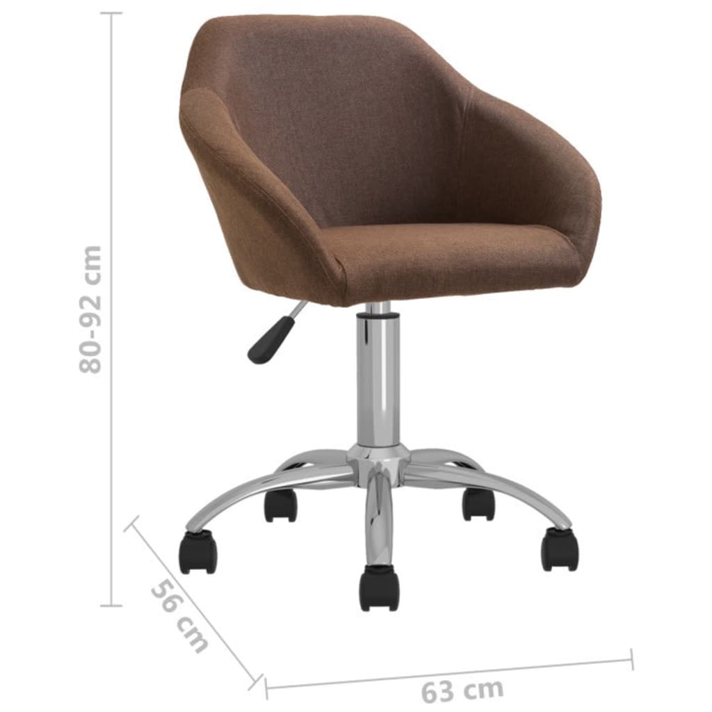 Bürostuhl Drehbar Braun Stoff