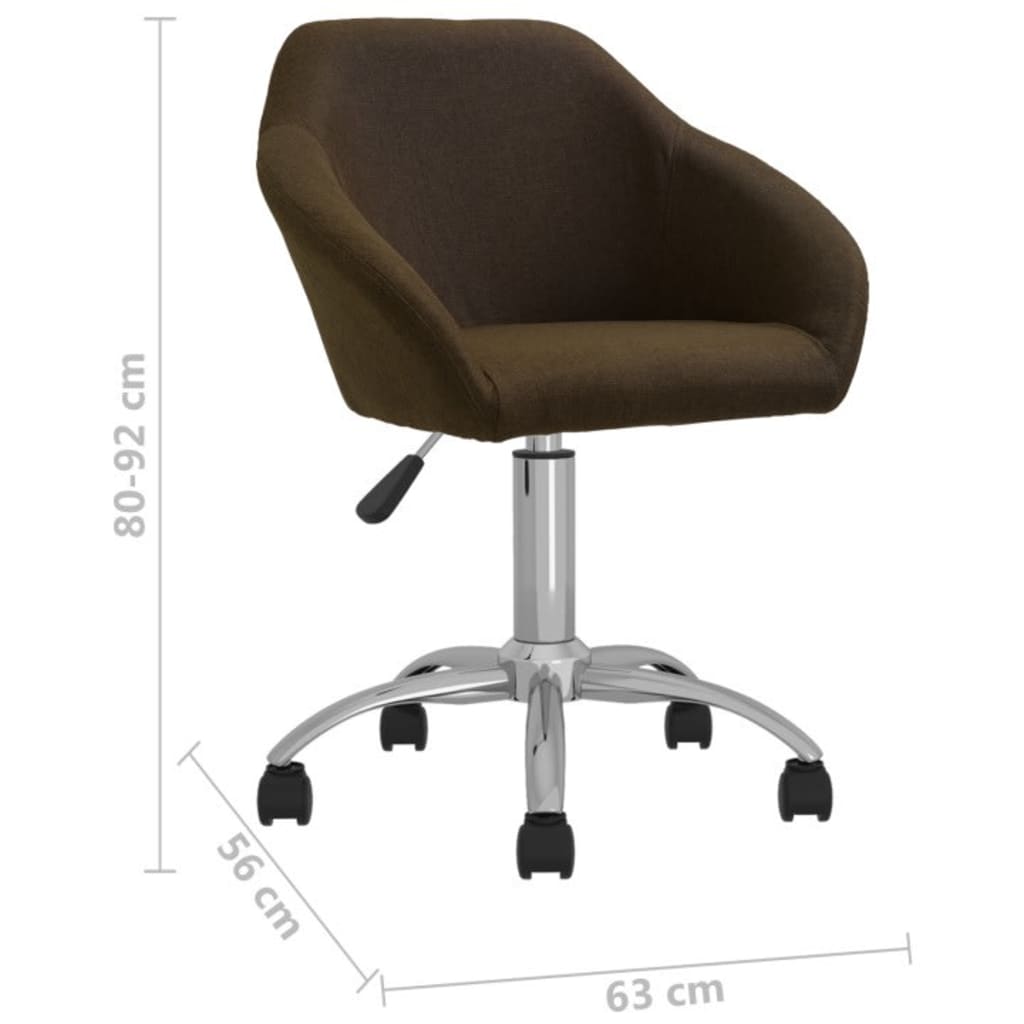 Bürostuhl Drehbar Dunkelbraun Stoff