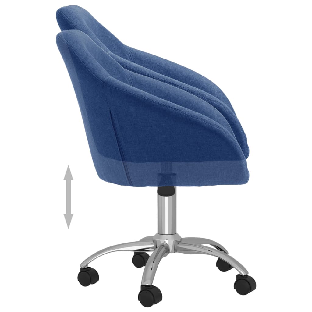 Bürostuhl Drehbar Blau Stoff