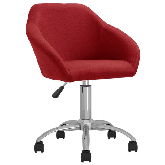 Bürostuhl Drehbar Weinrot Stoff