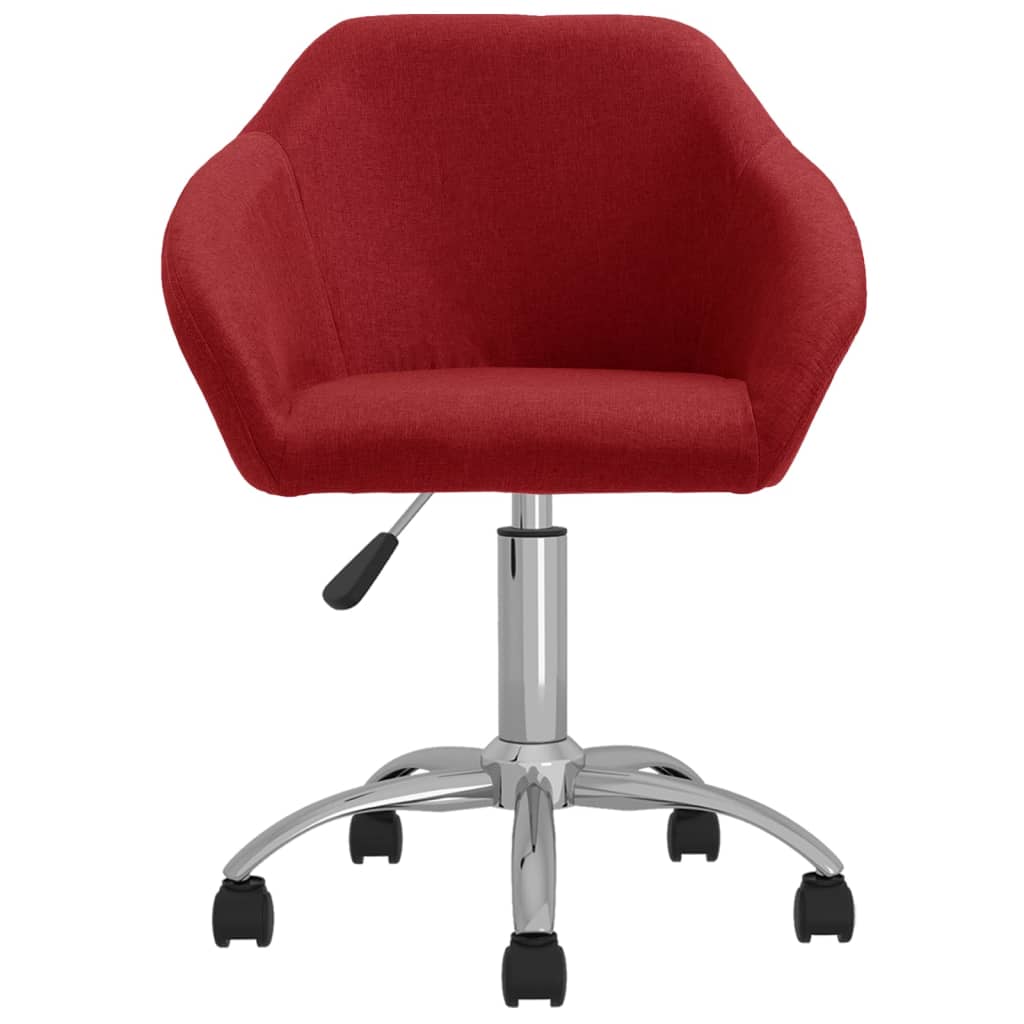 Bürostuhl Drehbar Weinrot Stoff